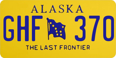 AK license plate GHF370