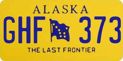 AK license plate GHF373