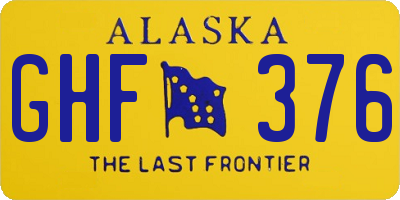 AK license plate GHF376