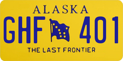 AK license plate GHF401