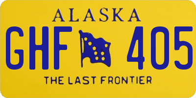 AK license plate GHF405
