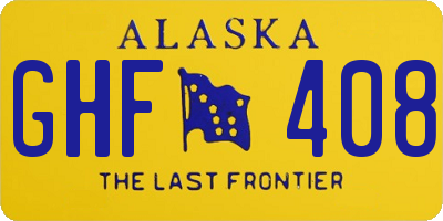 AK license plate GHF408