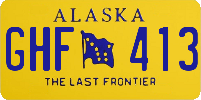 AK license plate GHF413