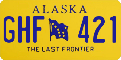 AK license plate GHF421