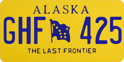 AK license plate GHF425