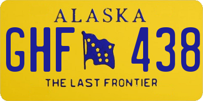 AK license plate GHF438