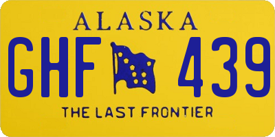 AK license plate GHF439