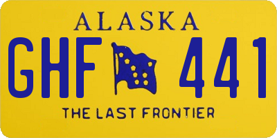 AK license plate GHF441