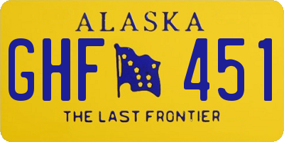 AK license plate GHF451