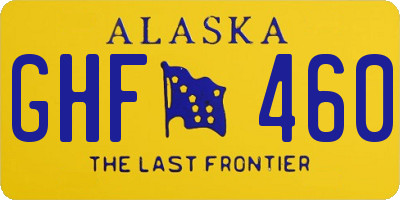 AK license plate GHF460