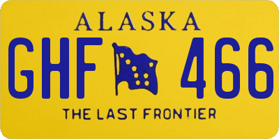 AK license plate GHF466