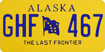 AK license plate GHF467