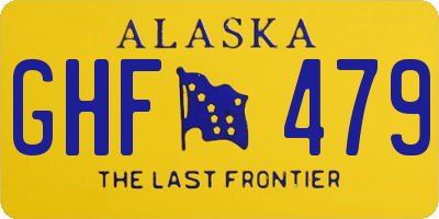 AK license plate GHF479
