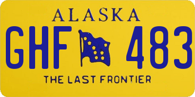 AK license plate GHF483