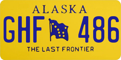 AK license plate GHF486
