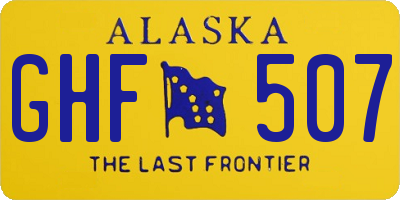 AK license plate GHF507
