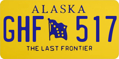 AK license plate GHF517