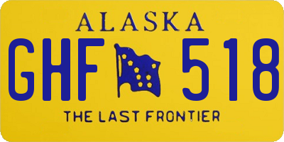 AK license plate GHF518