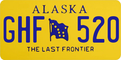 AK license plate GHF520