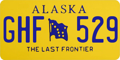 AK license plate GHF529