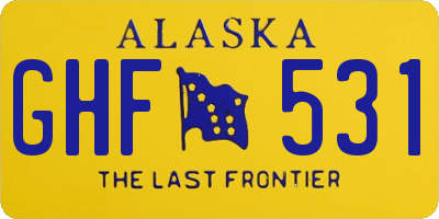AK license plate GHF531