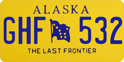 AK license plate GHF532