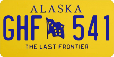 AK license plate GHF541