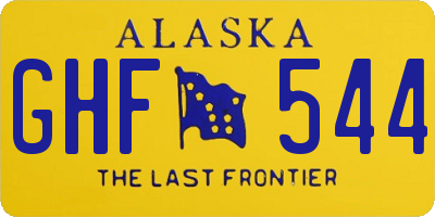 AK license plate GHF544
