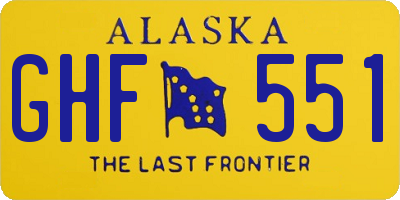 AK license plate GHF551