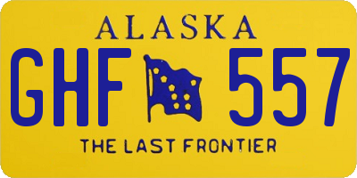 AK license plate GHF557