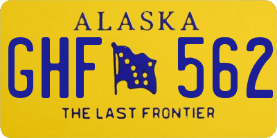 AK license plate GHF562
