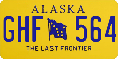 AK license plate GHF564