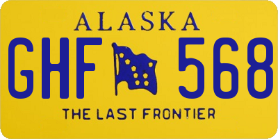 AK license plate GHF568