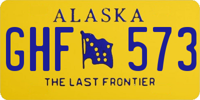 AK license plate GHF573