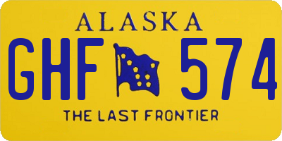 AK license plate GHF574