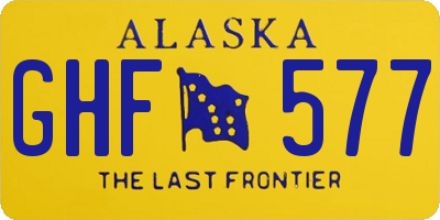 AK license plate GHF577