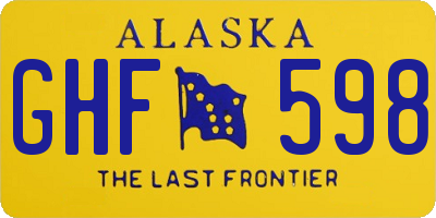 AK license plate GHF598