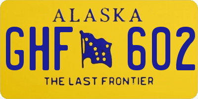 AK license plate GHF602