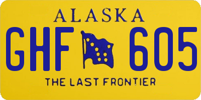 AK license plate GHF605