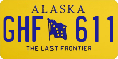 AK license plate GHF611