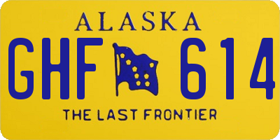 AK license plate GHF614