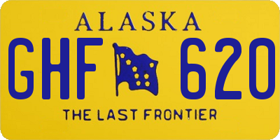 AK license plate GHF620