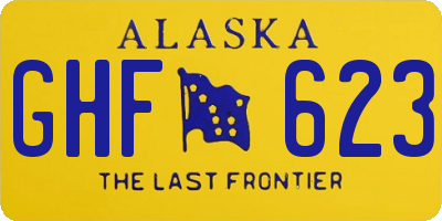 AK license plate GHF623