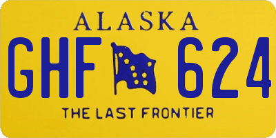 AK license plate GHF624