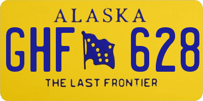 AK license plate GHF628