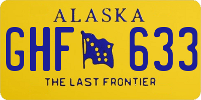 AK license plate GHF633