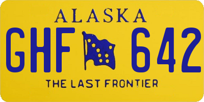 AK license plate GHF642