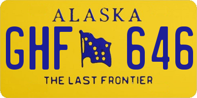 AK license plate GHF646