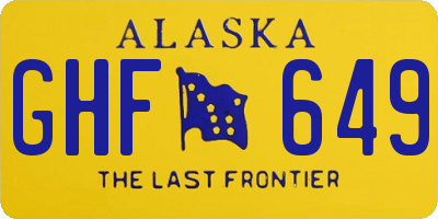 AK license plate GHF649