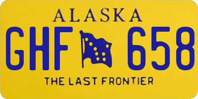 AK license plate GHF658